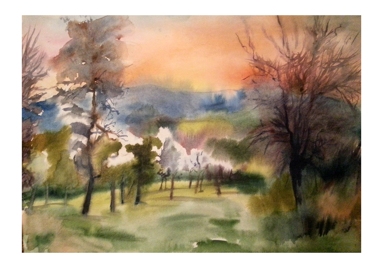 The scent of blossoming trees and the first rays of sunrise